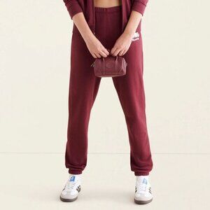 Dark Burgundy Roots Athletic Joggers